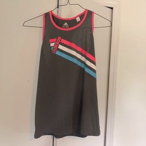 Gray retro colored adidas tank